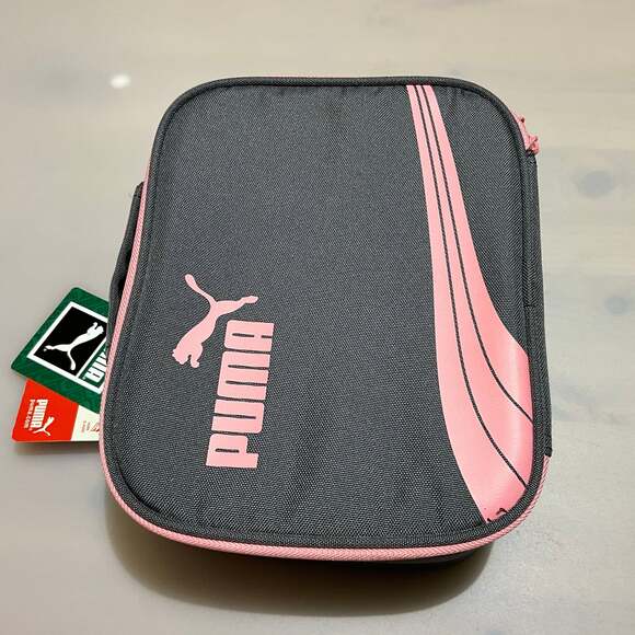 PUMA Insulated Lunch Box, Dark Gray & Pink, Brand New with Tags - Picture 2 of 9